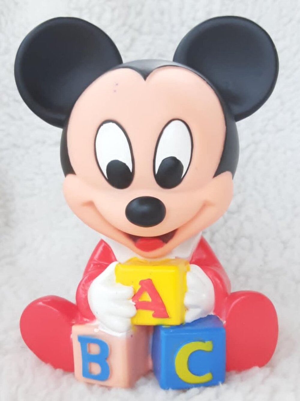 1984/86 Vintage Walt Disney Mickey Mouse Vinyl Squeaker Toy Collectible Shelcore